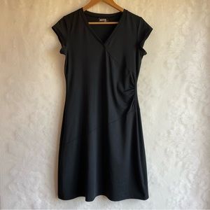 Athleta Ruched Black Short Sleeve Nectar Dress Tennis Athletic Women’s S